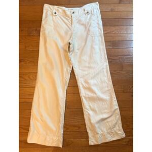 Banana Republic Off White linen cotton blend pants size 10